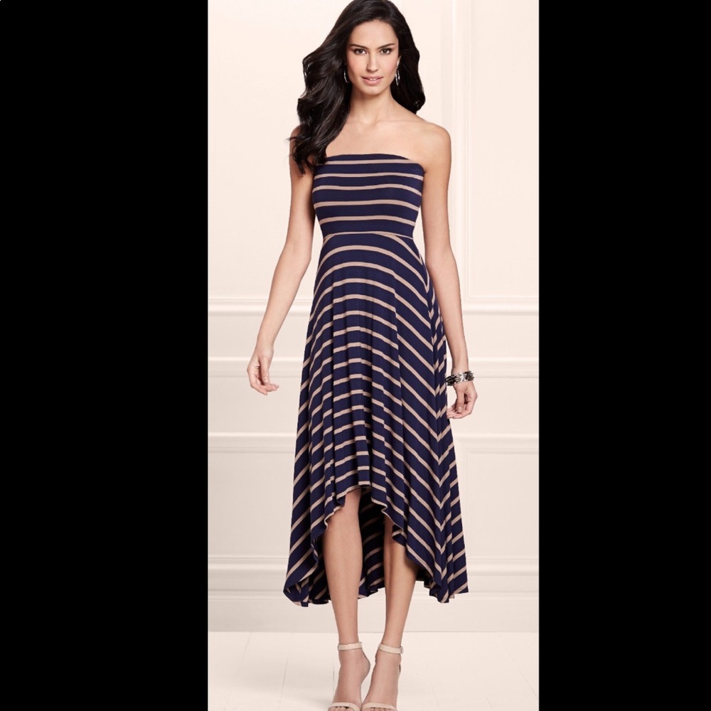 NEW WITH TAGS! Bandeau Navy +Sandal Soma Dress